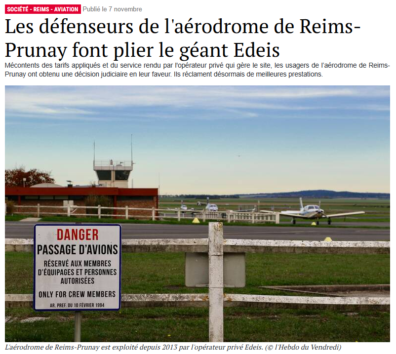 Reims-Prunay : Edeis condamné